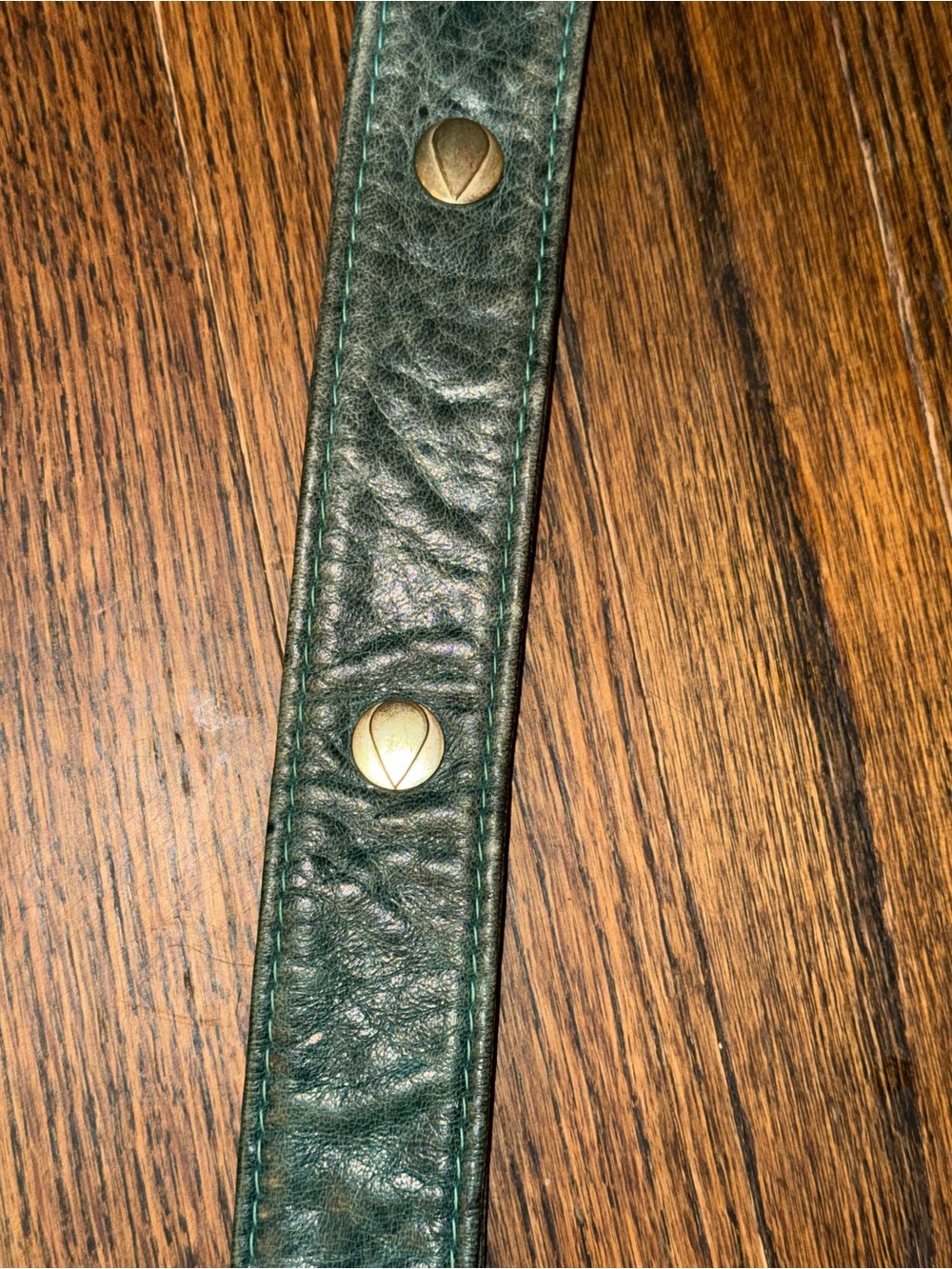 EUC The Sash Bag two tone reversible blue & green leather crossbody bag - Picture 6 of 12